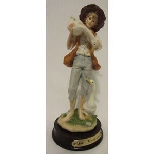 Da Vinci Collection Farmer Boy Duck Geese Pets Satis-5 Resin Detailed Figure Art